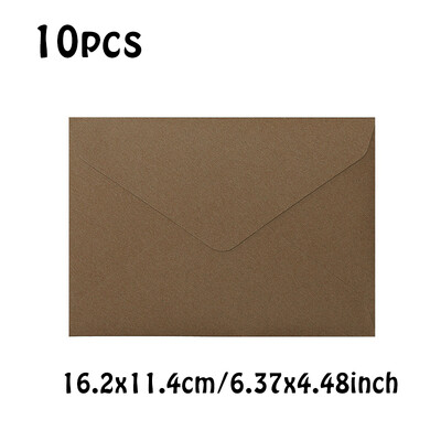 10 vnt/stal. Aukštos kokybės vokai smulkaus verslo reikmenys 16,2x11,4 cm 120 g popieriniai kvietimai atvirukai Laiškai Vestuvių raštinės reikmenys
