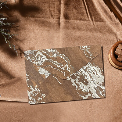 10 vnt/pak. 11,2x16,2 cm Verslo popieriniai vokai dovanų kortelių pakavimui Marmuro spauda Žalia raudona pilka raidžių vokai