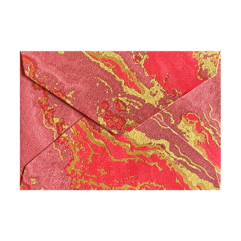 10 vnt/pak. 11,2x16,2 cm Verslo popieriniai vokai dovanų kortelių pakavimui Marmuro spauda Žalia raudona pilka raidžių vokai