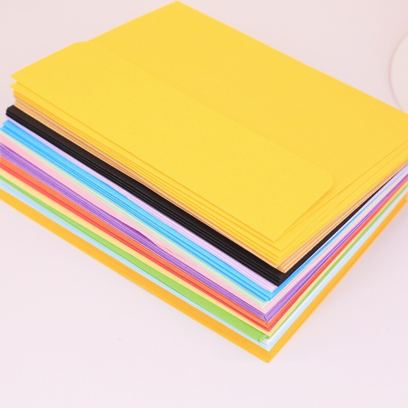 10tk/pakk 13,3x18,4cm punane ümbrik jõukollakas roheline värviline kirjapaberist ümbrikud kingituste fotokottide pakendamiseks