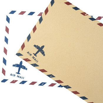 Φάκελοι Air Mail από χαρτί Kraft, Φάκελοι προσκλητηρίων γάμου, Vintage τσάντες συσκευασίας αεροπορικής αποστολής 10 τμχ