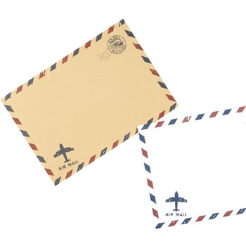 Φάκελοι Air Mail από χαρτί Kraft, Φάκελοι προσκλητηρίων γάμου, Vintage τσάντες συσκευασίας αεροπορικής αποστολής 10 τμχ