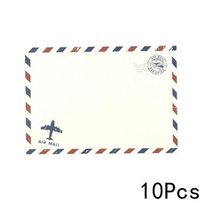 Пликове за въздушна поща от крафт хартия, пликове за сватбени покани, опаковъчни торби за ретро въздушна поща 10 бр.