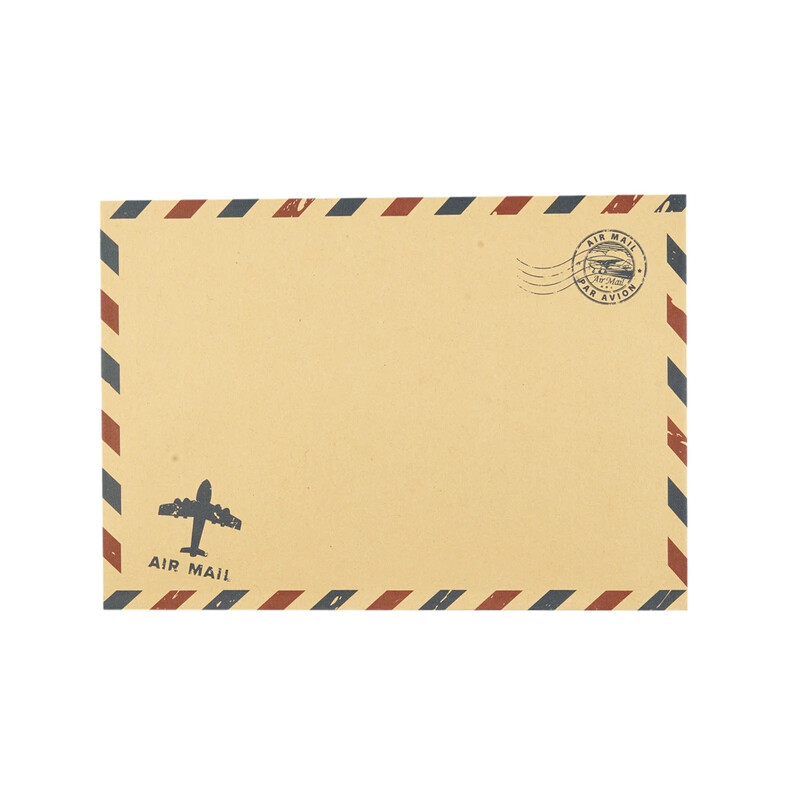 Пликове за въздушна поща от крафт хартия, пликове за сватбени покани, опаковъчни торби за ретро въздушна поща 10 бр.