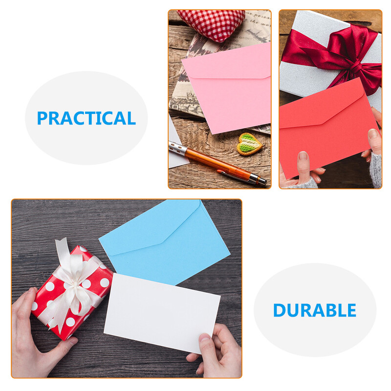 50 бр. Цветни едноцветни пликове за снимки и писма Различни цветове Устойчиво и многофункционално решение за съхранение
