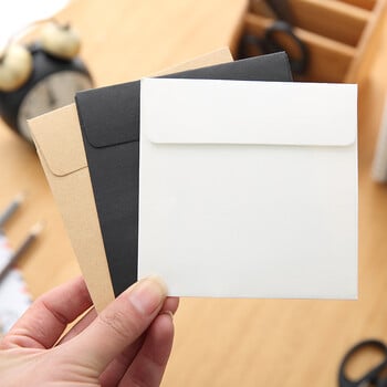 50 τμχ/παρτίδα Μίνι χάρτινοι φάκελοι 10cm*10cm Craft & Black Blank Card φάκελοι Φάκελοι DIY Φάκελοι δώρου