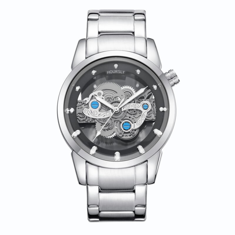 2024 Ceas noi pentru bărbați, personalizat, cu gol pentru studenți, LA ORĂ, transfrontalier, cuarț transparent, impermeabil, pentru celebrități.