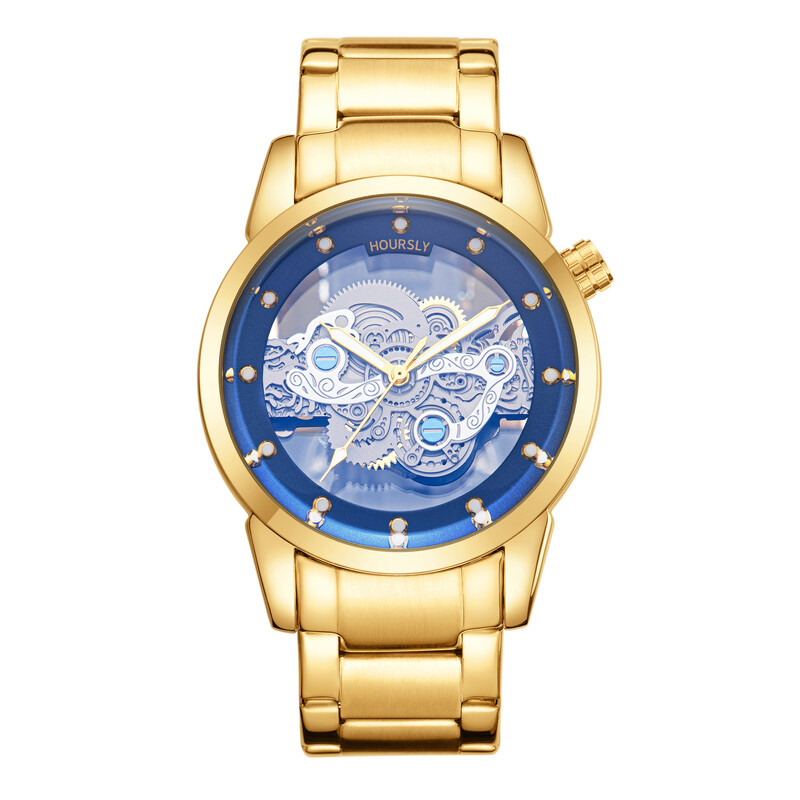 2024 Ceas noi pentru bărbați, personalizat, cu gol pentru studenți, LA ORĂ, transfrontalier, cuarț transparent, impermeabil, pentru celebrități.