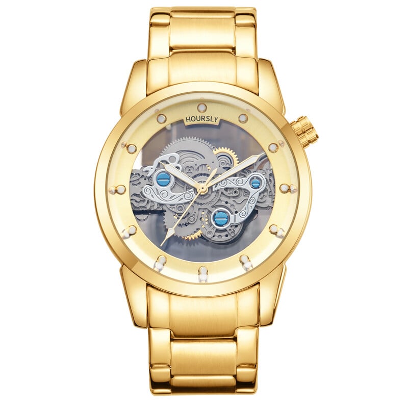 2024 Ceas noi pentru bărbați, personalizat, cu gol pentru studenți, LA ORĂ, transfrontalier, cuarț transparent, impermeabil, pentru celebrități.