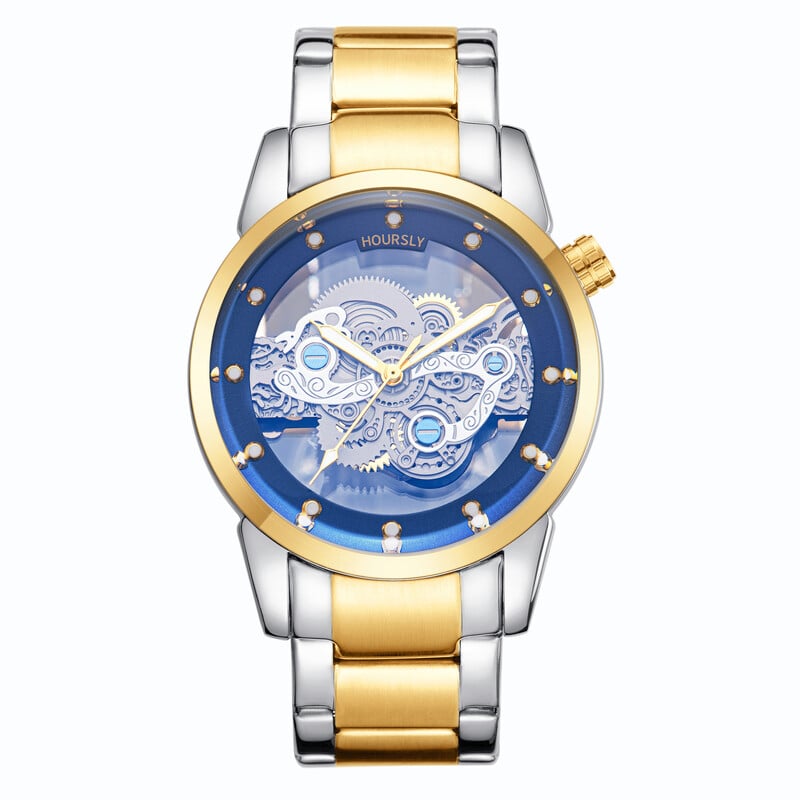 2024 Ceas noi pentru bărbați, personalizat, cu gol pentru studenți, LA ORĂ, transfrontalier, cuarț transparent, impermeabil, pentru celebrități.