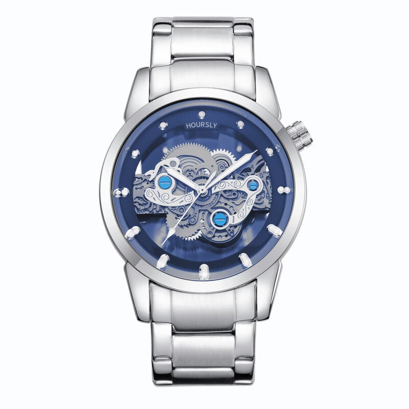 2024 Ceas noi pentru bărbați, personalizat, cu gol pentru studenți, LA ORĂ, transfrontalier, cuarț transparent, impermeabil, pentru celebrități.