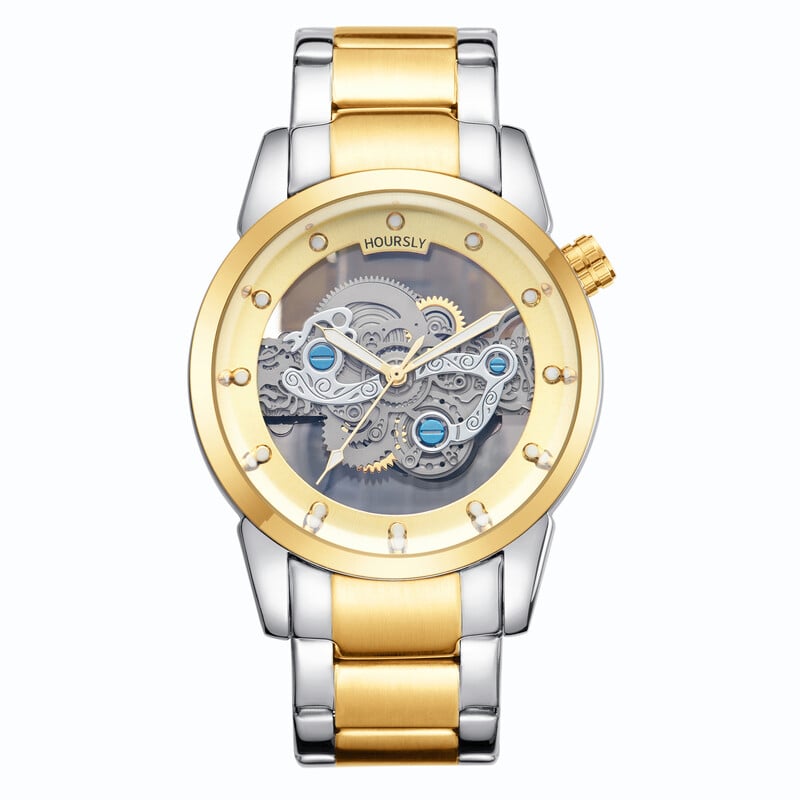 2024 Ceas noi pentru bărbați, personalizat, cu gol pentru studenți, LA ORĂ, transfrontalier, cuarț transparent, impermeabil, pentru celebrități.