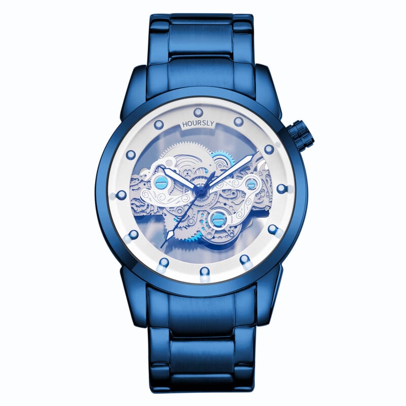 2024 Ceas noi pentru bărbați, personalizat, cu gol pentru studenți, LA ORĂ, transfrontalier, cuarț transparent, impermeabil, pentru celebrități.