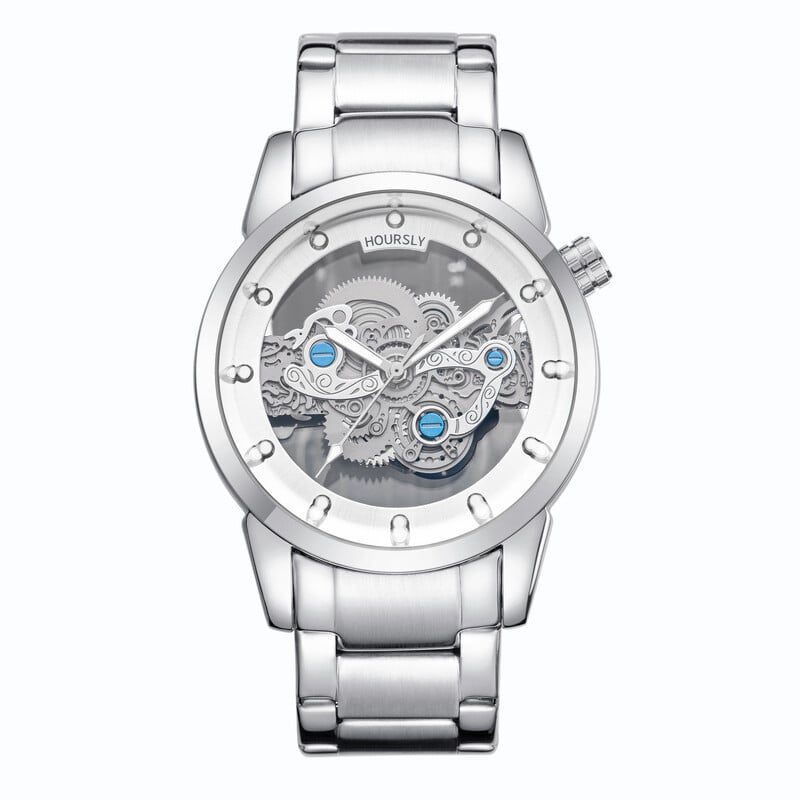 2024 Ceas noi pentru bărbați, personalizat, cu gol pentru studenți, LA ORĂ, transfrontalier, cuarț transparent, impermeabil, pentru celebrități.