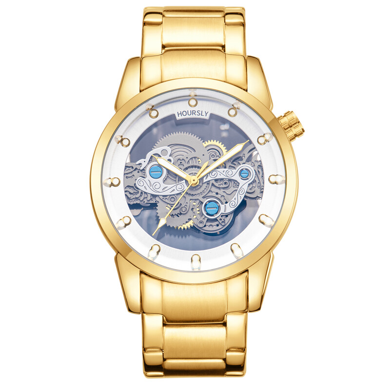 2024 Ceas noi pentru bărbați, personalizat, cu gol pentru studenți, LA ORĂ, transfrontalier, cuarț transparent, impermeabil, pentru celebrități.