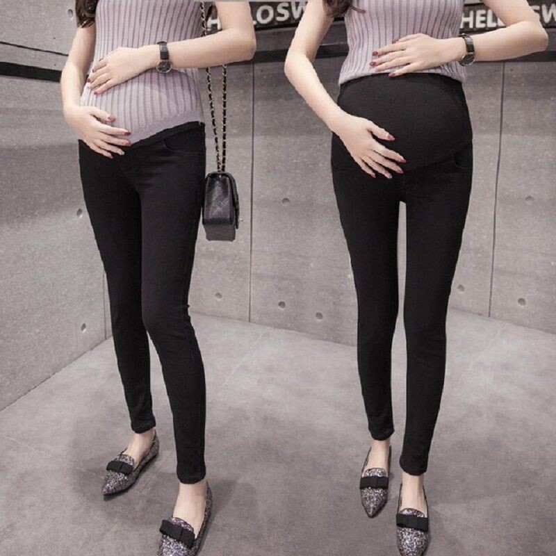 Nėščiųjų kelnės mažoms kojytėms, elastinės pieštukų kelnės pavasario ir rudens viršutiniams drabužiams, universalios pilvo kelnės rudeniui ir žiemai, plonos liekninančios kelnės