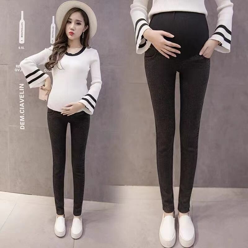 Nėščiųjų kelnės mažoms kojytėms, elastinės pieštukų kelnės pavasario ir rudens viršutiniams drabužiams, universalios pilvo kelnės rudeniui ir žiemai, plonos liekninančios kelnės
