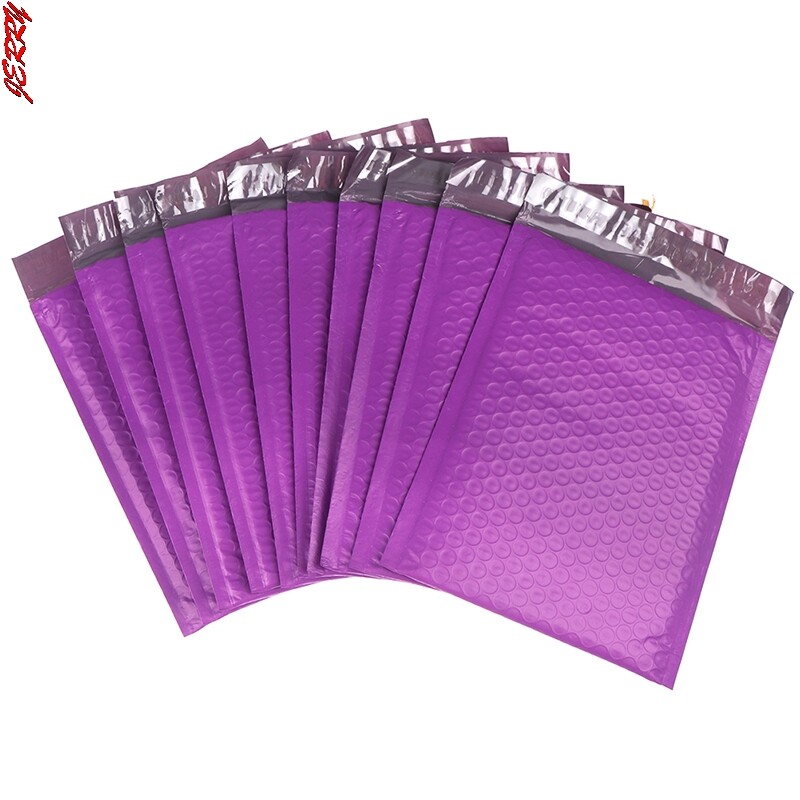 Noua cutie poștală cu bule de 10 bucăți, geantă din polietilenă cu fermoar, geantă cadou pentru plicuri pentru sandvici, folosită pentru cărți și reviste căptușite cu pungi de poștă