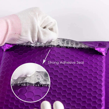 10 τμχ Bubble Mailer Poly Padded Mailing Packaging Padding Self Seal Bag Pink Shipping for Gift Entelops Purple φάκελοι