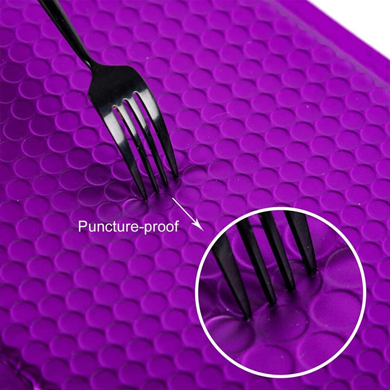 10 бр. Bubble Mailer Поли подплатена пощенска опаковка Подложка Самозапечатваща се чанта Розова доставка за пликове за подаръци Лилави пликове