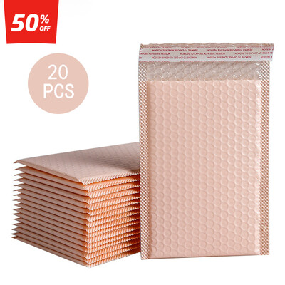 20 τεμ. Ροζ Poly Bubble Mailers με επένδυση Φάκελοι Μαζικής επένδυσης Bubble Επένδυση Polymailer Τσάντες για αποστολή Συσκευασία Mail Self Seal