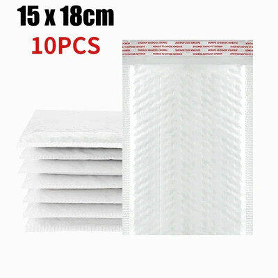 10-20 buc. Plicuri cu bule Saci de expediere din spumă albă Poly Bubble Mailers Pad Saci de ambalare cu auto-sigilare pentru reviste 11cm 15cm 23cm