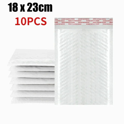 10-20 buc. Plicuri cu bule Saci de expediere din spumă albă Poly Bubble Mailers Pad Saci de ambalare cu auto-sigilare pentru reviste 11cm 15cm 23cm