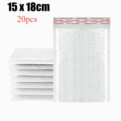 10-20 buc. Plicuri cu bule Saci de expediere din spumă albă Poly Bubble Mailers Pad Saci de ambalare cu auto-sigilare pentru reviste 11cm 15cm 23cm