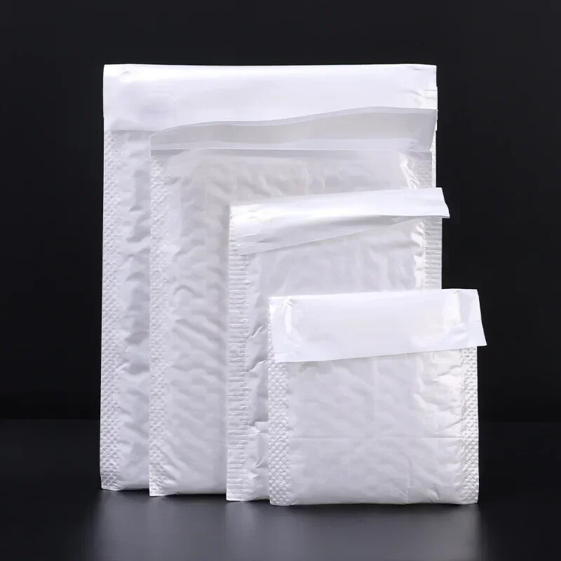 10-20 buc. Plicuri cu bule Saci de expediere din spumă albă Poly Bubble Mailers Pad Saci de ambalare cu auto-sigilare pentru reviste 11cm 15cm 23cm