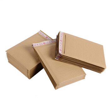 10 τεμάχια Kraft Paper Bubble Mailers Φάκελοι αποστολής με φυσική επένδυση Μικρή τσάντα φούσκας αδιάβροχη τσάντα συσκευασίας Ταχυδρομικές τσάντες