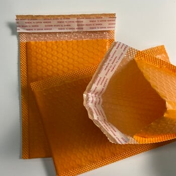 Orange Bubble Mailers 10 Pack 18x23cm Αυτοσφραγισμένη τσάντα αποστολής Γεμισμένοι φάκελοι Bubble Polymailers Συσκευασία αλληλογραφίας για επιχειρήσεις