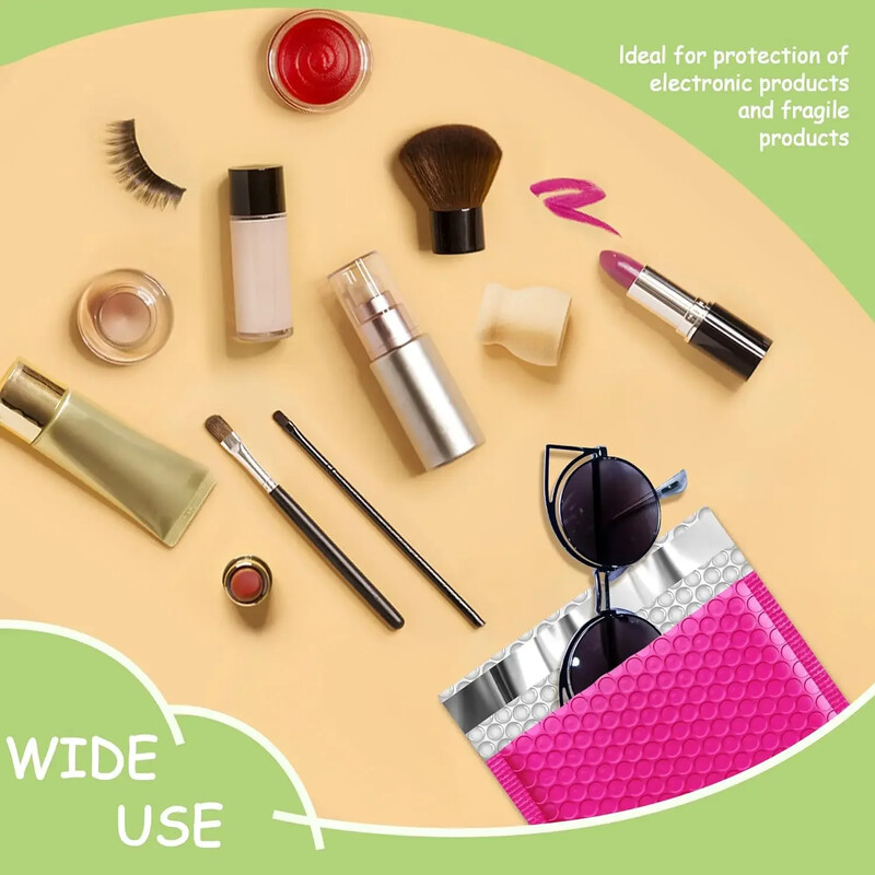 Paket za isporuku od 50 komada, pakiranje, ružičaste potrepštine za mala poduzeća, omotnice, paketi za dostavu, omotnice s mjehurićima, vrećica za pakiranje, pošiljatelj