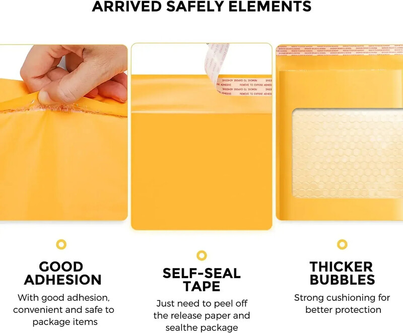 50 бр. Крафт пликове с мехурчета Хартиени подплатени пощенски писмащи Опаковка за доставка Пликове за куриерска поща Пощенски пликове за съхранение