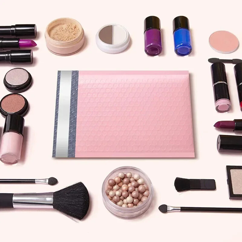 50 vnt smulkaus verslo reikmenų rožinės spalvos burbuliukai, pakavimo maišeliai produktų pakavimui Pristatymo pakuotė Pristatymas