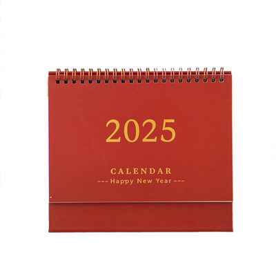 Väike lauakalender 2024–2025, ümberpööratav lauakalender aastatel 2024–2025 – metallist rõngas kahejuhtmeline köiteline lauakalender