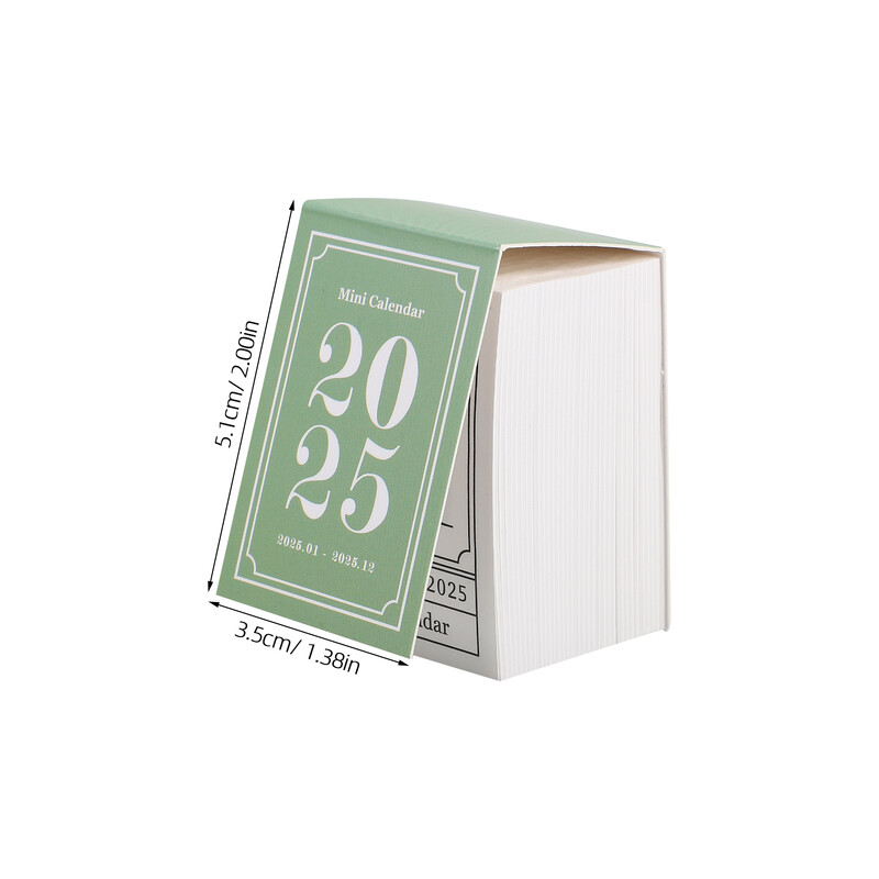 1 carte Calendar de birou pentru acasă Calendar de birou rupebil Mini calendar retro Calendar rușibil în picioare Calendar planificator 2025