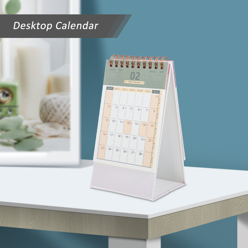 Calendar de birou 2025 Utilizare zilnică Luna Decorativ Gospodărie în picioare Birou delicat