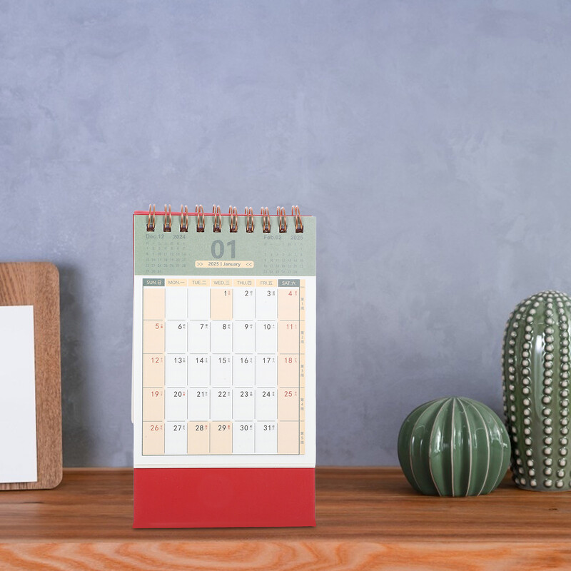 Stolni kalendar za 2025. Osjetljivi, akademski, za svakodnevnu upotrebu, mjesec, ukrasni, stojeći, stolni, prijenosni za kućanstvo