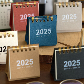 2025 Desk Calendar Mini Spiral Calendar Books Kawaii To Do List Καθημερινή Μηνιαία Ετήσια Planner Time Manegement Διακοσμήσεις γραφείου