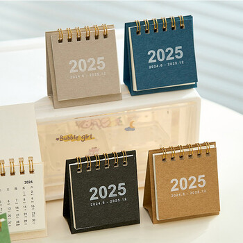 2025 Desk Calendar Mini Spiral Calendar Books Kawaii To Do List Καθημερινή Μηνιαία Ετήσια Planner Time Manegement Διακοσμήσεις γραφείου