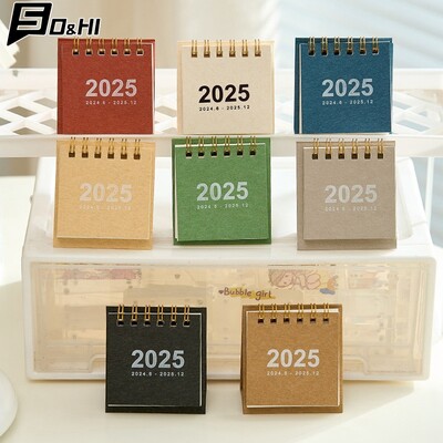 2025 Desk Calendar Mini Spiral Calendar Books Kawaii To Do List Καθημερινή Μηνιαία Ετήσια Planner Time Manegement Διακοσμήσεις γραφείου