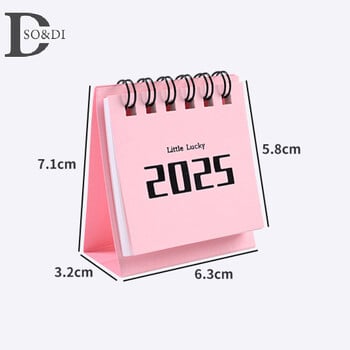 Black White 2024 2025 Desk Calendar Kawaii Coil Calendar List Monthly Daily Planner Agenda Organizer Χαριτωμένα προμήθειες γραφείου