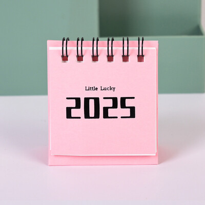Crno-bijeli 2024. 2025. Stolni kalendar Kawaii Coil Kalendar Popis zadataka Mjesečni dnevni planer Dnevni red Organizator Slatki uredski pribor