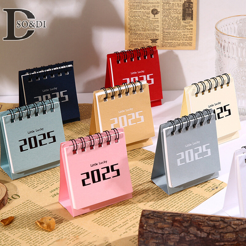 Crno-bijeli 2024. 2025. Stolni kalendar Kawaii Coil Kalendar Popis zadataka Mjesečni dnevni planer Dnevni red Organizator Slatki uredski pribor