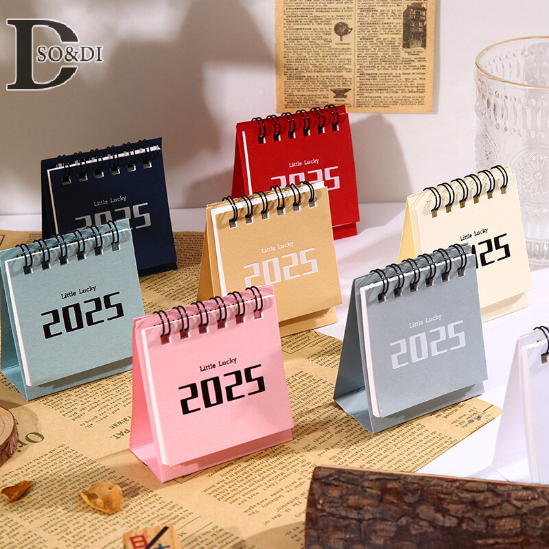Crno-bijeli 2024. 2025. Stolni kalendar Kawaii Coil Kalendar Popis zadataka Mjesečni dnevni planer Dnevni red Organizator Slatki uredski pribor