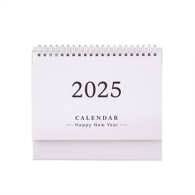 Mali stolni kalendar 2024.-2025., stojeći preklopni stolni kalendar od 2024. do 2025. - stolni kalendar s metalnim prstenom i dvostrukim žičanim uvezom