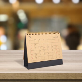 Νέο Mini Desktop Calendar 2024-2025 Small Standing Calendar Tiny Desk Calendar Standing Flip Desktop Calendar for Home Office