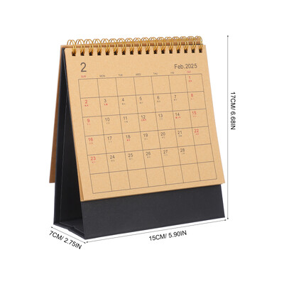 Nou mini calendar de birou 2024-2025 Calendar mic în picioare Calendar mic de birou în picioare Calendare de birou cu răsturnare pentru biroul acasă