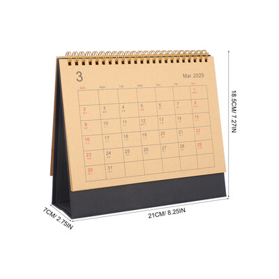 Nou mini calendar de birou 2024-2025 Calendar mic în picioare Calendar mic de birou în picioare Calendare de birou cu răsturnare pentru biroul acasă