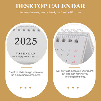 Calendar 2025 Desk Note Perpetual Daily Use Standing Supplies Office White Small Monthly Child